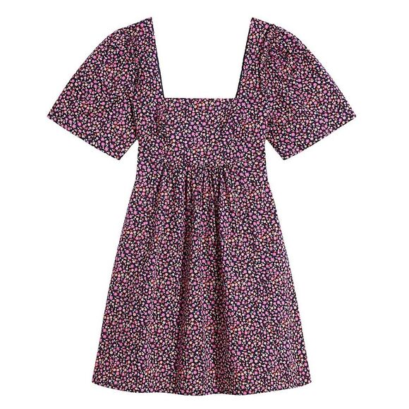 Draper James Mini Dress Floral Puff Sleeves & Pockets Size Small - Picture 4 of 12